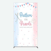 Aperturee Aperturee Putters Pearls Dots Baby Gender Reveal Rectangle Backdrop
